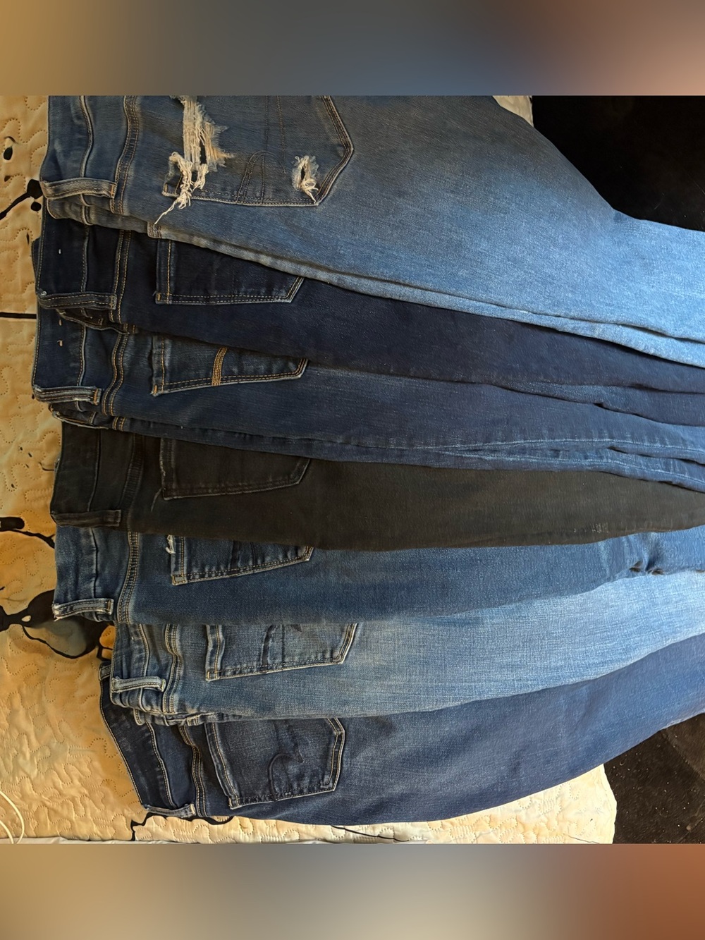 American Eagle Outfitters Women's Dark Blue Skinny Jeans